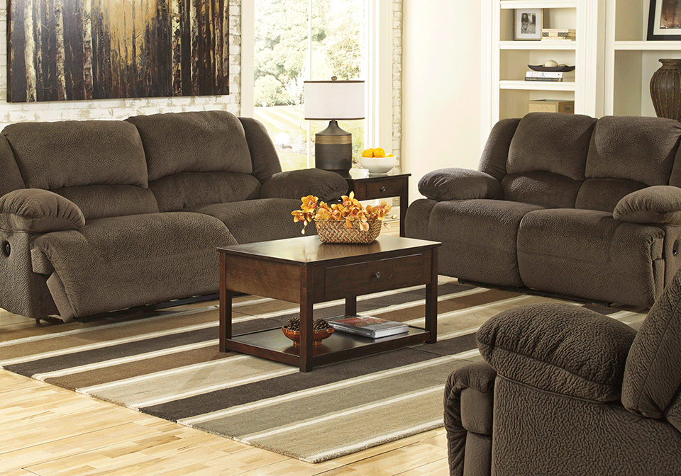 Toletta Chocolate Reclining Sofa Set Louisville Warehouse Home Living Room Sofa Sets