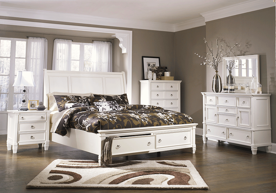 Paxberry Whitewash Queen Bedroom Set Louisville Overstock Warehouse