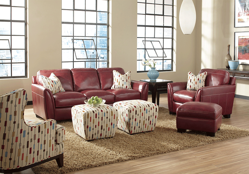 Midtown Stampede Salsa Genuine Leather Sofa Set Louisville Midtown Stampede Salsa Genuine Leather Sofa Set Louisville Warehouse