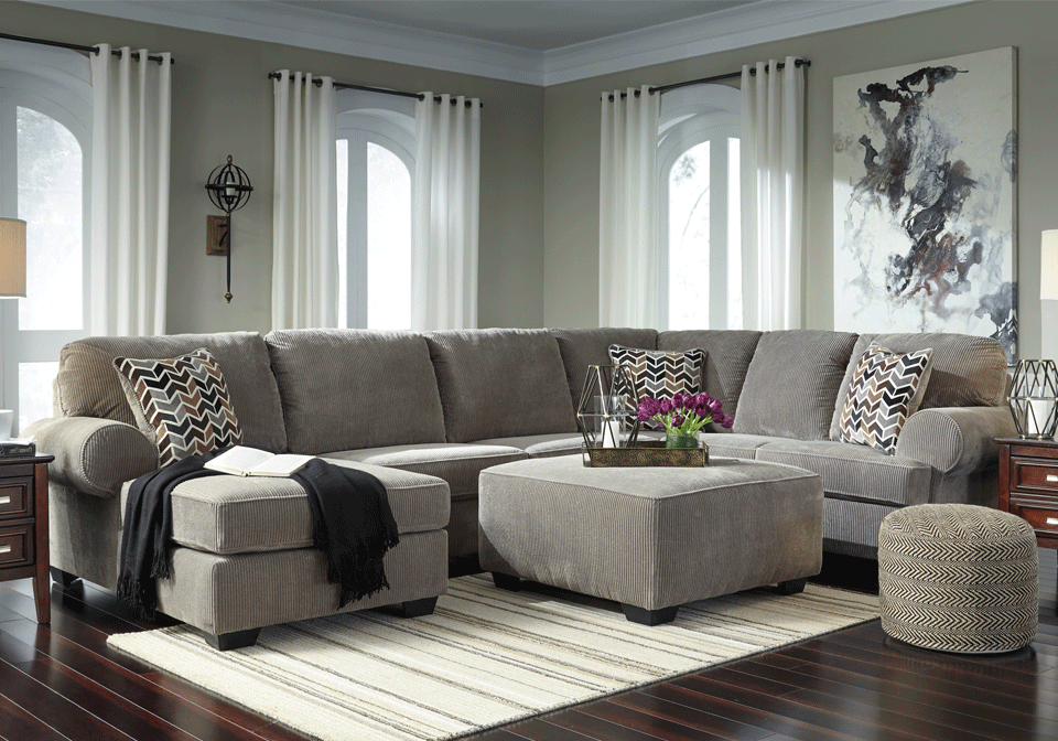 Jinllingsly Gray 3pc. RAF Sofa Sectional | Louisville ...