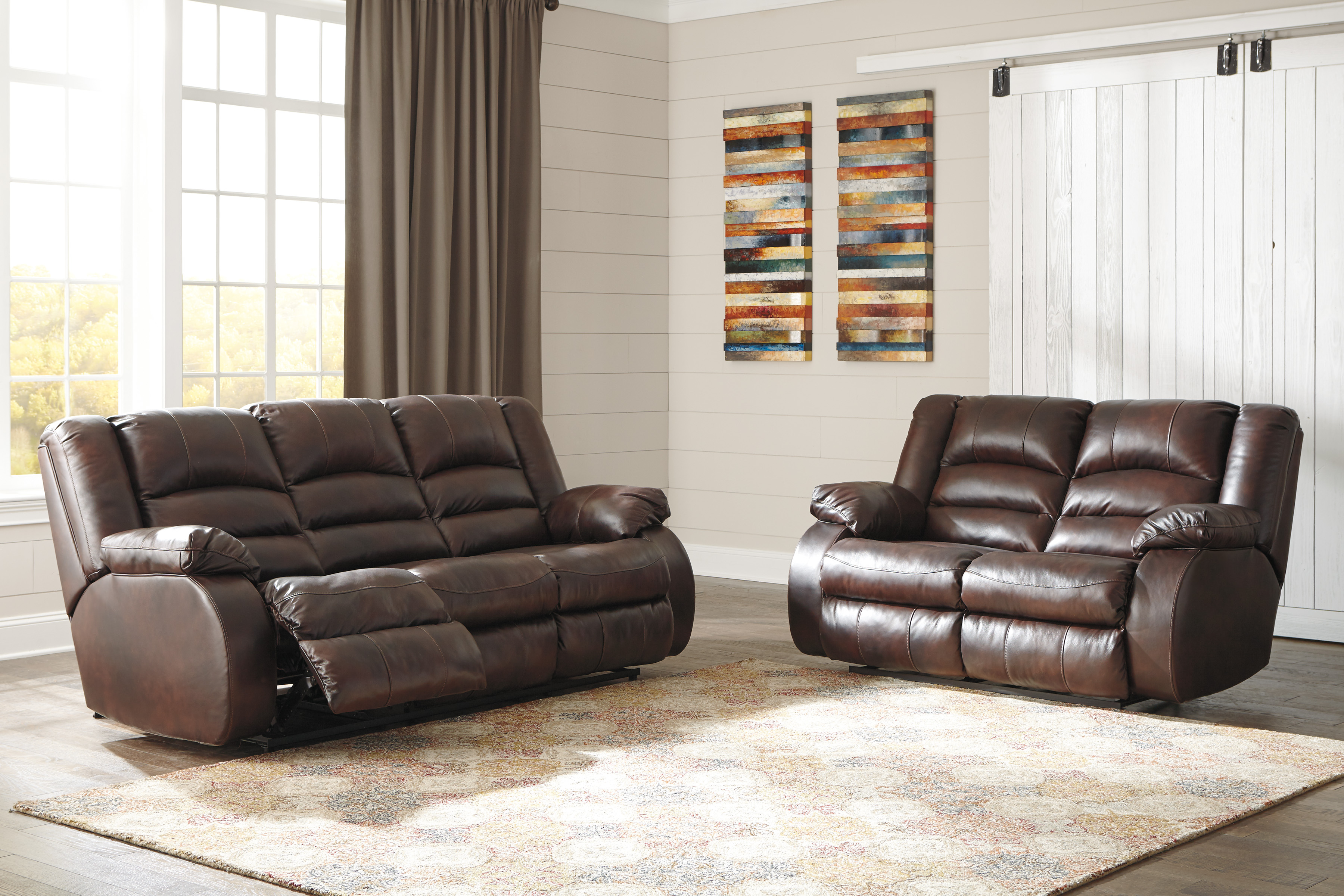Levelland Cafe Reclining Sofa Set