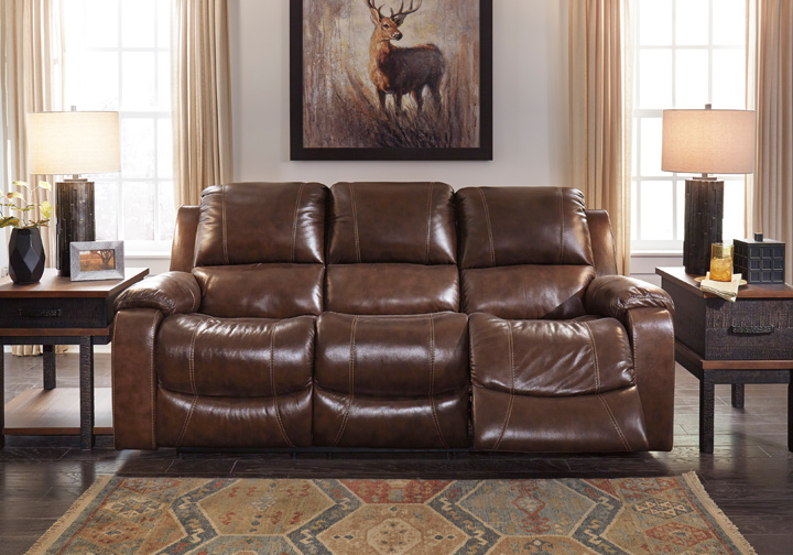Rackingburg Mahogany Reclining Sofa