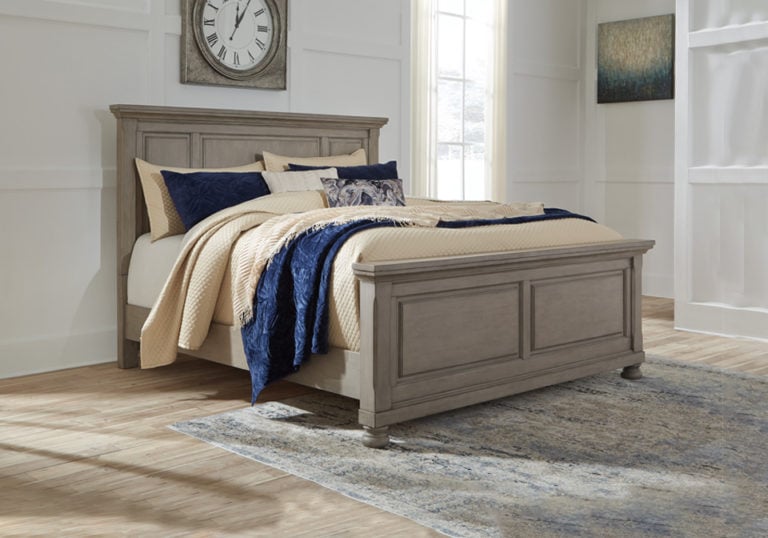 Lettner Light Gray Queen Panel Bedroom Set Louisville Overstock Warehouse