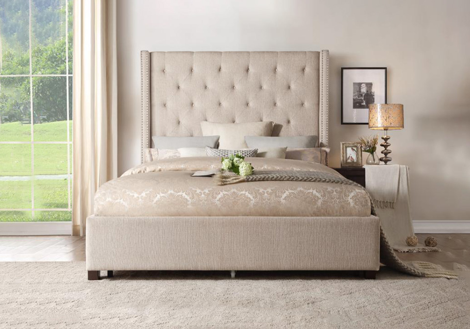 Fairborn Beige Queen Upholstered Bed W Storage Footboard Louisville Warehouse - Beige Queen Bed Frame With Storage Fairborn Beige Queen Upholstered Bed W Storage Footboard Louisville Warehouse - Beige Queen Bed Frame With Storage