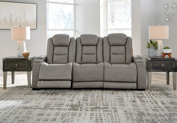 The Man-Den Gray Power Reclining Sofa