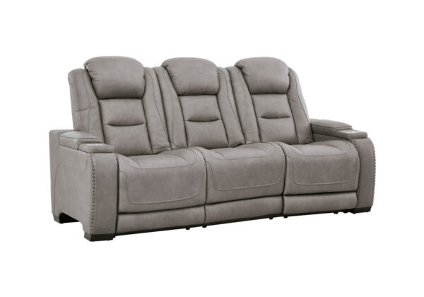 The Man-Den Gray Power Reclining Sofa - Image 2