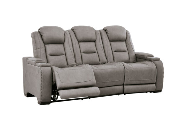 The Man-Den Gray Power Reclining Sofa - Image 3