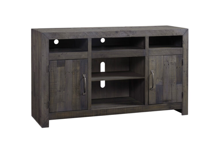 Mayflyn Charcoal Large TV Stand w/Fireplace Louisville Overstock