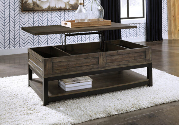 Johurst Grayish Brown Lift-Top Cocktail Table - Image 2