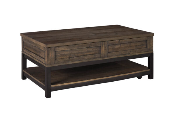 Johurst Grayish Brown Lift-Top Cocktail Table - Image 3