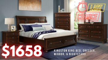 Last Chance Deal! - Kingston King Sleigh Storage Bedroom Set