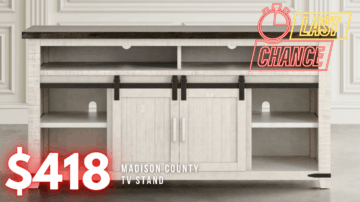 Last Chance Deal! - Madison County White 60" TV Stand