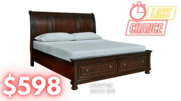 Last Chance Deal! - Kingston Queen Sleigh Storage Bed