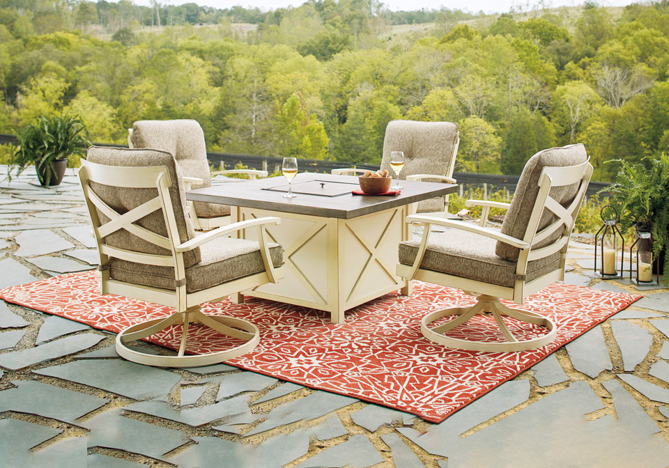Preston Bay Antique White 5pc Outdoor Dining Set Louisville Warehouse Preston Bay Antique White 5pc Outdoor, Outdoor Furniture Louisville