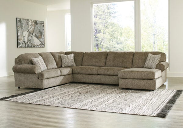 Hoylake Chocolate 3pc RAF Chaise Sectional - Image 2