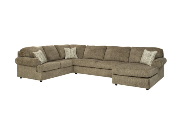 Hoylake Chocolate 3pc RAF Chaise Sectional - Image 3