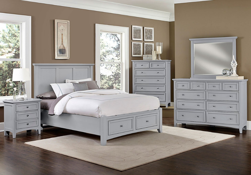 Bonanza Gray King Storage Bedroom Set Louisville Overstock Warehouse