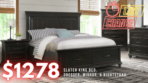 Last Chance Deal! - Slater Black King Bedroom Set