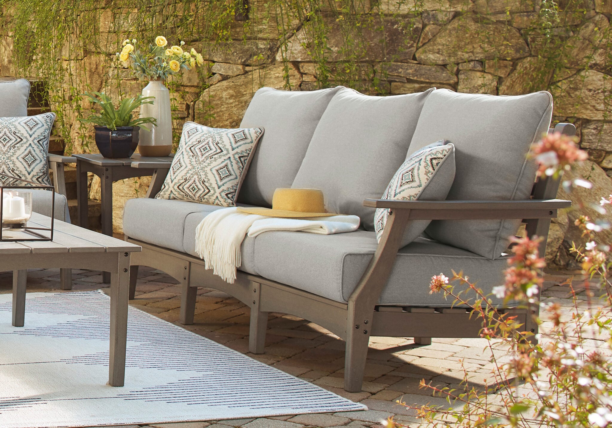 Danson Outdoor Swivel Lounge Chair Set | Louisville Overstock Warehouse
