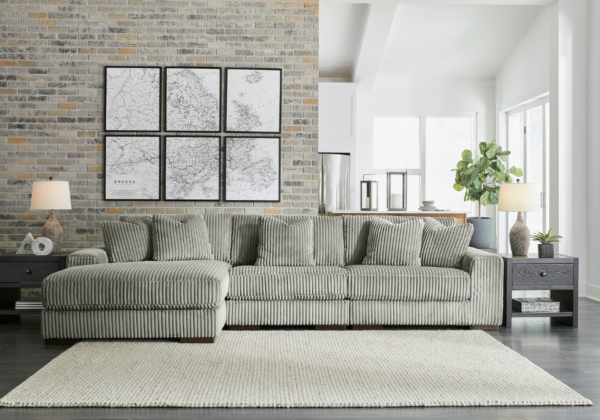 Lindyn Fog 3-Piece LAF Sofa Chaise