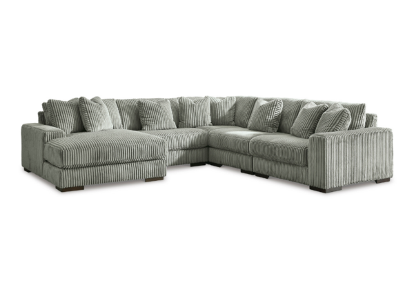 Lindyn Fog 5-Piece LAF Chaise Sectional - Image 2