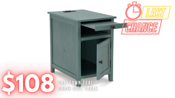 Last Chance Deal! - Treytown Teal Chairside End Table