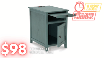 Last Chance Deal! - Treytown Teal Chairside End Table