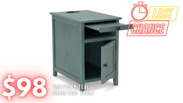 Last Chance Deal! - Treytown Teal Chairside End Table