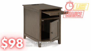 Last Chance Deal! - Treytown Grayish Brown Chairside End Table