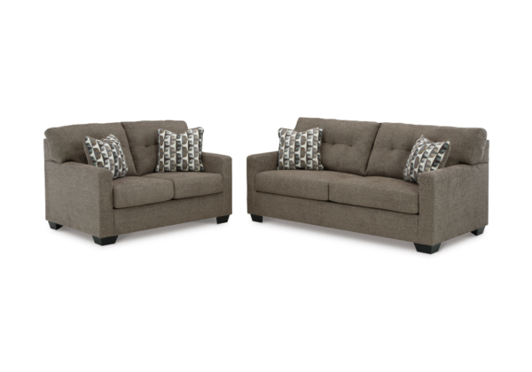 Mahoney Chocolate Sofa Set - Image 2