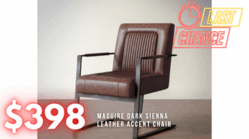Last Chance Deal! - Maguire Dark Sienna Accent Chair