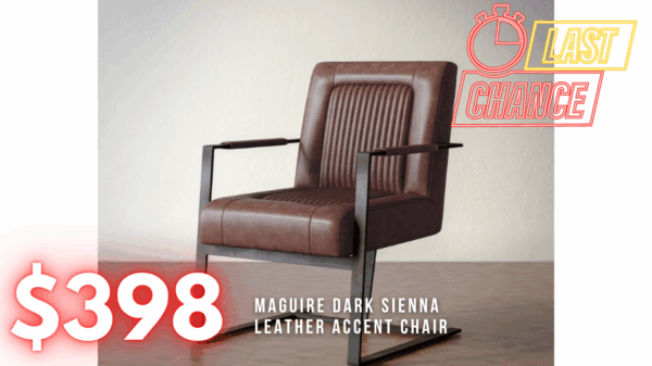 Last Chance Deal! - Maguire Dark Sienna Accent Chair