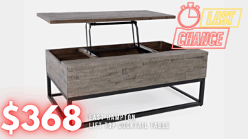 Last Chance Deal! - East Hampton Lift Top Cocktail Table