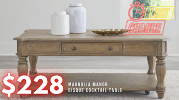 Last Chance Deal! - Magnolia Manor Bisque Rectangular Cocktail Table