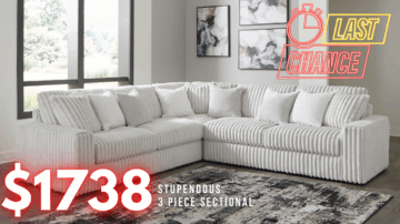 Last Chance Deal! - Stupendous 3-Piece Sectional