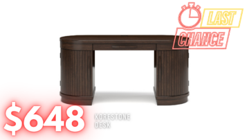 Last Chance Deal! - Korestone Warm Brown Desk