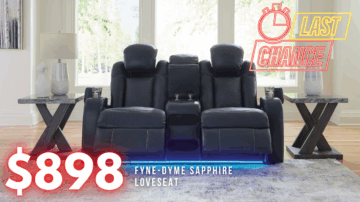 Last Chance Deal! - Fyne-Dyme Sapphire Power Reclining Loveseat