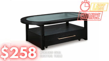 Last Chance Deal! - Winbardi Black Cocktail Table
