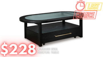 Last Chance Deal! - Winbardi Black Cocktail Table
