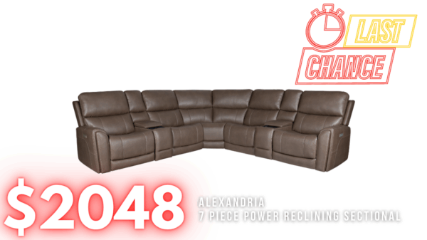 Last Chance Deal! - Alexandria 7-Piece Power Reclining Sectional