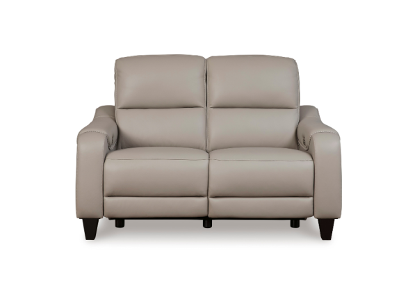 Mercomatic Gray Reclining Loveseat - Image 2