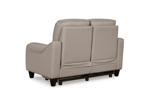 Mercomatic Gray Reclining Loveseat - Image 5