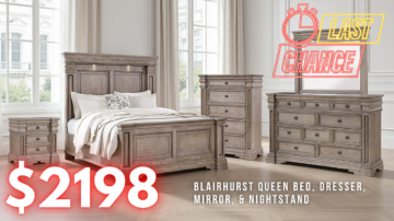 Last Chance Deal! - Blairhurst Two Tone Queen Panel Bedroom Set
