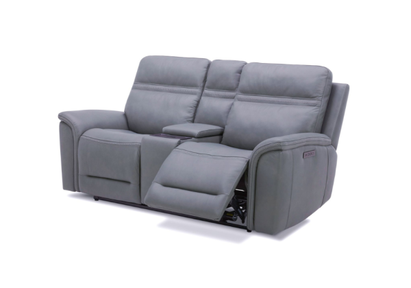 Cooper Blue Gray Power Reclining Loveseat - Image 3