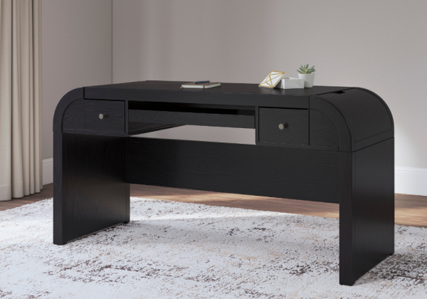 Rowanbeck Black Home Office Desk