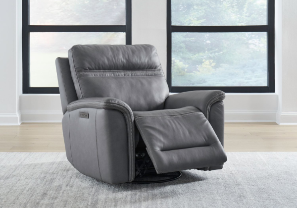 Cooper Blue Gray Power Recliner