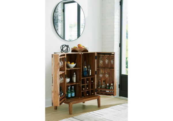 Dressonni Brown Bar Cabinet - Image 6