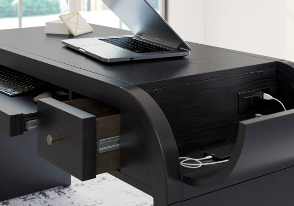 Rowanbeck Black Home Office Desk - Image 2