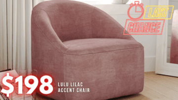 Last Chance Deal! - Lulu Lilac Swivel Accent Chair