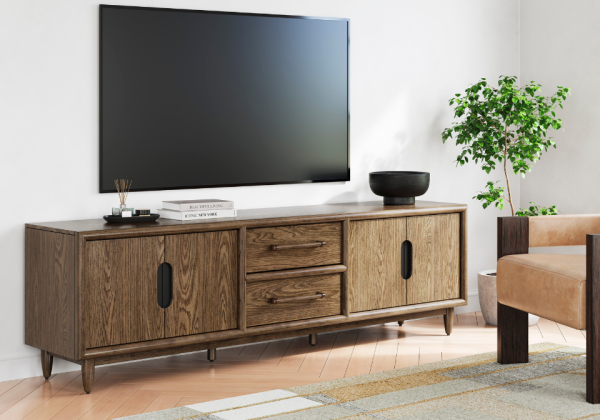 Roanhowe Brown Extra Large TV Stand